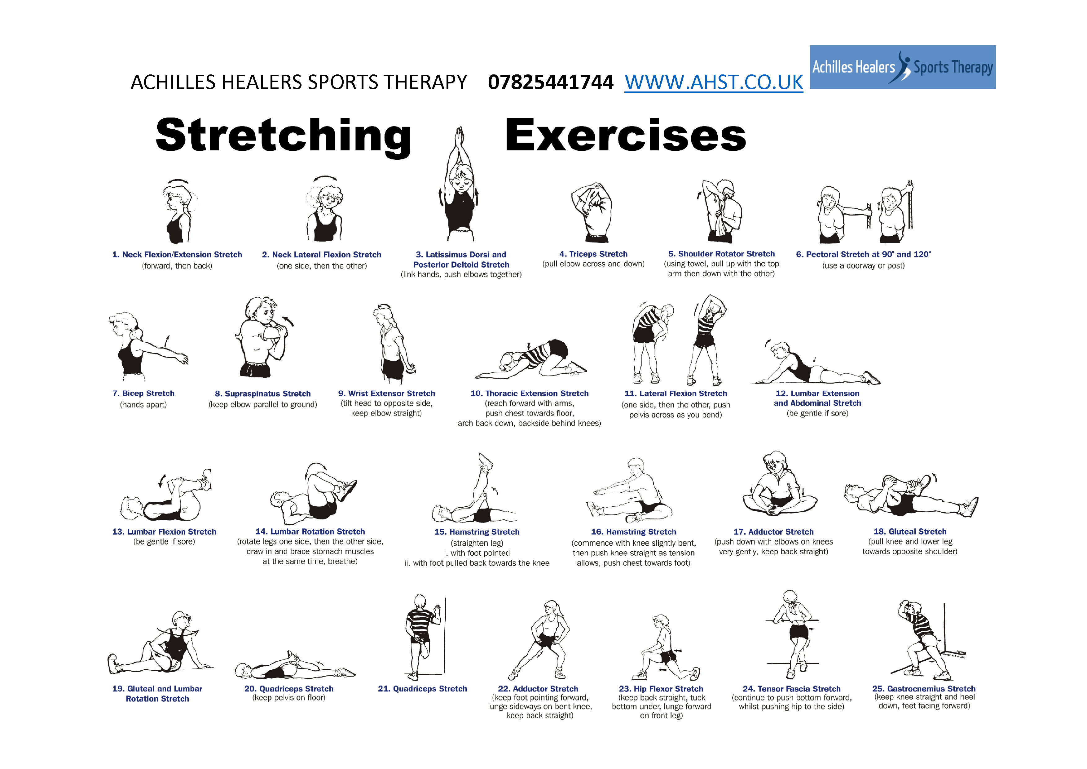 Exercises Stretches Achilles Healers Sports Therapy